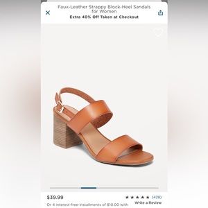 Old Navy strappy block-heel sandals NWT
